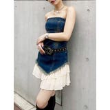 フリルドッキングデニムベアミニワンピース | EVRIS | 詳細画像1 