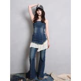 フリルドッキングデニムベアミニワンピース | EVRIS | 詳細画像14 