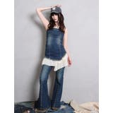 フリルドッキングデニムベアミニワンピース | EVRIS | 詳細画像15 