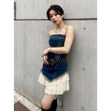 フリルドッキングデニムベアミニワンピース | EVRIS | 詳細画像32 