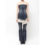 フリルドッキングデニムベアミニワンピース | EVRIS | 詳細画像45 