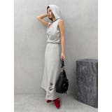 ビスチェセットフーディロングワンピース リブ素材 | EVRIS | 詳細画像11 