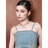 スタッズフレアデニムキャミワンピース | EVRIS | 詳細画像2 