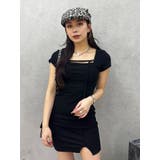 カットタイトハーフスリーブミニワンピース | EVRIS | 詳細画像11 