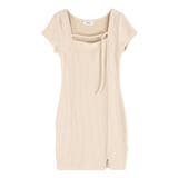 カットタイトハーフスリーブミニワンピース | EVRIS | 詳細画像42 