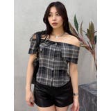 チェックオフショルブラウス | EVRIS | 詳細画像13 