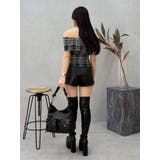 チェックオフショルブラウス | EVRIS | 詳細画像16 