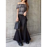 チェックオフショルブラウス | EVRIS | 詳細画像21 