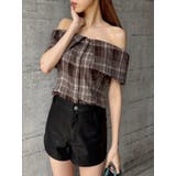 チェックオフショルブラウス | EVRIS | 詳細画像23 