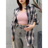 ブラック | SUNNYチェックオーバーサイズシャツ | EVRIS