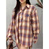 レッド | SUNNYチェックオーバーサイズシャツ | EVRIS
