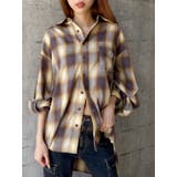 イエロー | SUNNYチェックオーバーサイズシャツ | EVRIS
