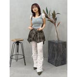 アシンメトリーランダムチェックミニスカート | EVRIS | 詳細画像16 