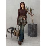 アシンメトリーランダムチェックミニスカート | EVRIS | 詳細画像18 