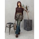 アシンメトリーランダムチェックミニスカート | EVRIS | 詳細画像19 