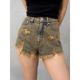 インディゴ | ハイダメージデニムショートパンツ | EVRIS