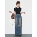 ヴィンテージライクボリュームワイドデニムパンツ | EVRIS | 詳細画像16 