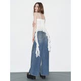 ヴィンテージライクボリュームワイドデニムパンツ | EVRIS | 詳細画像22 