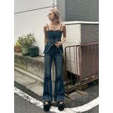 スタッズオープンウエストフレアデニムパンツ【セットアップ着用可能】 | EVRIS | 詳細画像33 
