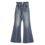 スタッズオープンウエストフレアデニムパンツ【セットアップ着用可能】 | EVRIS | 詳細画像49 