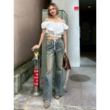 センターシームワイドフレアデニムパンツ | EVRIS | 詳細画像11 