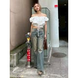 センターシームワイドフレアデニムパンツ | EVRIS | 詳細画像12 