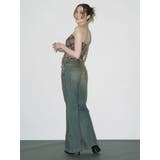 センターシームワイドフレアデニムパンツ | EVRIS | 詳細画像4 