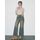 センターシームワイドフレアデニムパンツ | EVRIS | 詳細画像5 