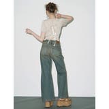 センターシームワイドフレアデニムパンツ | EVRIS | 詳細画像7 