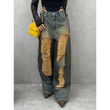 ハイダメージワイドデニムパンツ | EVRIS | 詳細画像18 