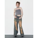 ハイダメージワイドデニムパンツ | EVRIS | 詳細画像4 