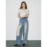 ハイダメージワイドデニムパンツ | EVRIS | 詳細画像9 