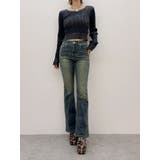 ヴィンテージライクストレッチフレアデニムパンツ | EVRIS | 詳細画像16 