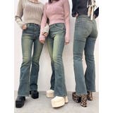 ヴィンテージライクストレッチフレアデニムパンツ | EVRIS | 詳細画像2 