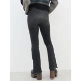 ブラック | ヴィンテージライクストレッチフレアデニムパンツ | EVRIS