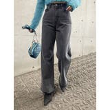 ブラック | シンプルワイドデニムパンツ | EVRIS