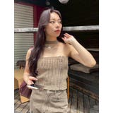 Eモチーフピグメントチョーカーベアニットトップス | EVRIS | 詳細画像12 