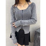 ピグメントジップホルターネックニットトップス | EVRIS | 詳細画像2