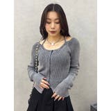 ピグメントジップホルターネックニットトップス | EVRIS | 詳細画像3