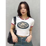 ホワイト | リンガーグラフィックショートTシャツ | EVRIS