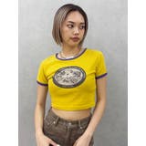 マスタード | リンガーグラフィックショートTシャツ | EVRIS