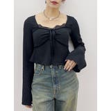 ブラック | レースドッキングトップス | EVRIS