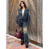 グラデーションデニムショートライダース【セットアップ着用可能】 | EVRIS | 詳細画像12