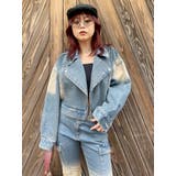 グラデーションデニムショートライダース【セットアップ着用可能】 | EVRIS | 詳細画像46