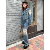 グラデーションデニムショートライダース【セットアップ着用可能】 | EVRIS | 詳細画像49