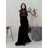 ベロアレースロングワンピース | EVRIS | 詳細画像34 