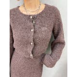 ワンポイントアンサンブルニットワンピ ース カーディガン キャミワンピ セット | EVRIS | 詳細画像20