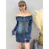 オフショルデニムミニワンピース | EVRIS | 詳細画像13