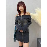 オフショルデニムミニワンピース | EVRIS | 詳細画像20