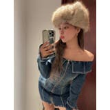 オフショルデニムミニワンピース | EVRIS | 詳細画像4